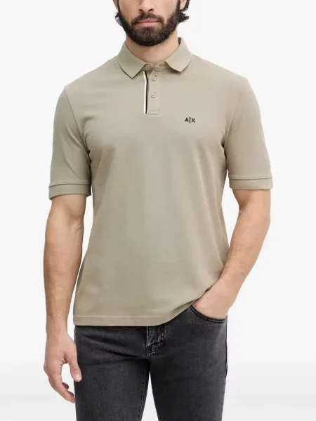 Tricou polo Armani Exchange cu broderie