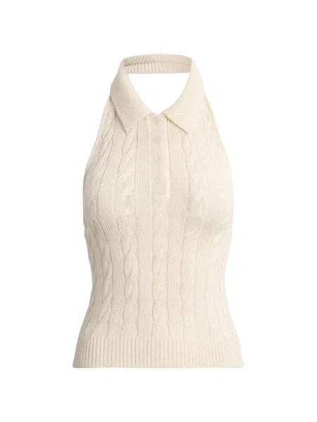 Șapcă Polo Ralph Lauren cu gât halter în carouri de flanelă violet
