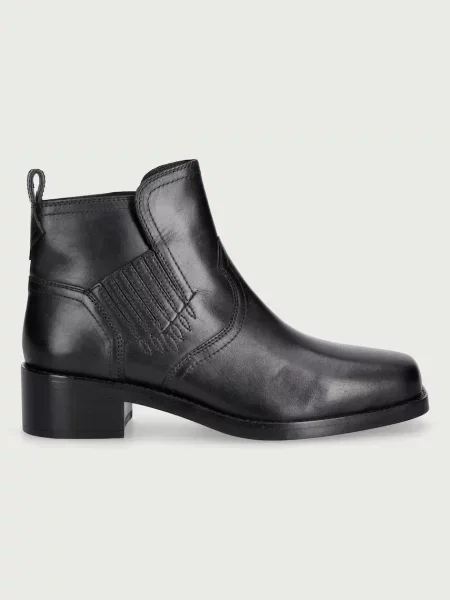 Zadig&Voltaire členkové čižmy dámske kožené Igata Smooth Cow Skin čierna