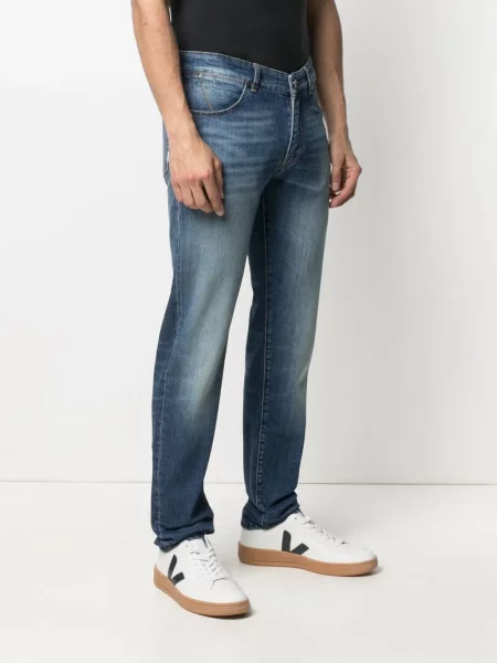 Straight fit džíny Pt01 s nízkým pasem modré