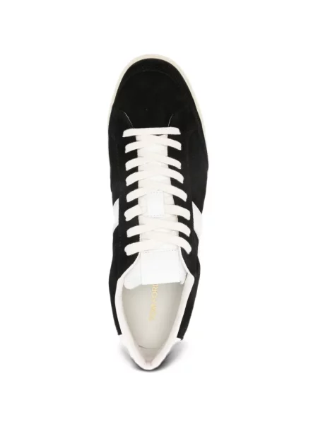 Sneakerși Tom Ford din piele de căprioară negru
