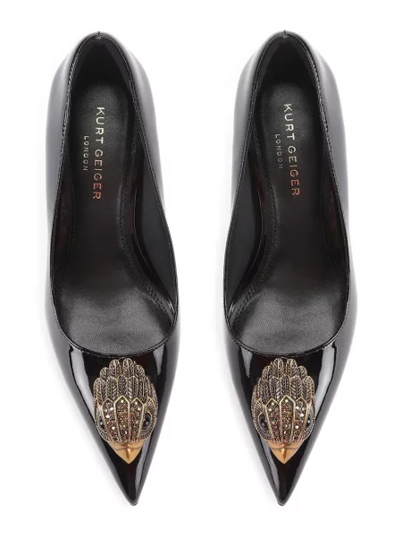 Kurt Geiger London pantofi cu stiletto din piele Belsize Court negru