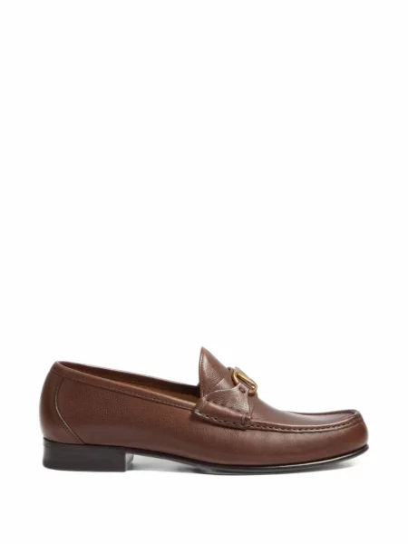 Pantofi loafer Valentino Garavani din piele maro