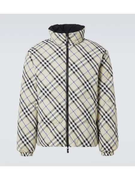 Geacă Burberry în carouri bej