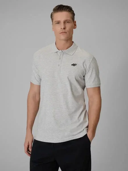 Koszulka polo regular 4F szara