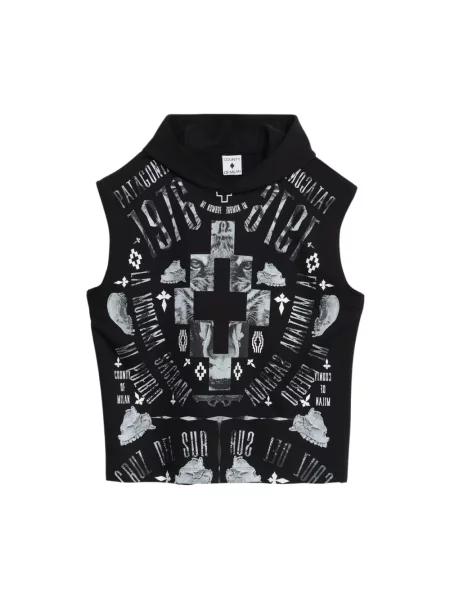 Bluza polarowa Marcelo Burlon bez rękawów polarowa czarna
