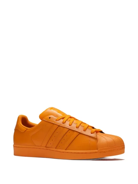 Sneakerși Adidas Superstar cu șireturi din dantelă gri