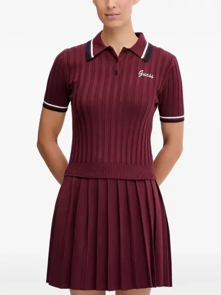 Kołnierzykowy koszulka polo Guess czerwona