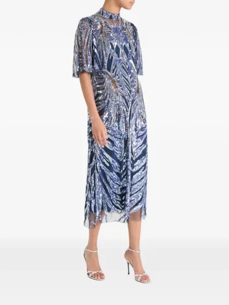 Rochie midi Temperley London cu paiete albastru
