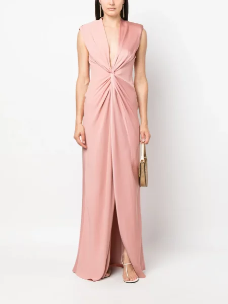 Maxi suknele Max Mara v formos iškirpte rožinė