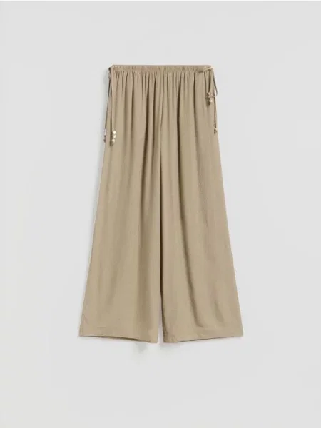 Reserved Pantaloni cu adaos de verde-pal verde