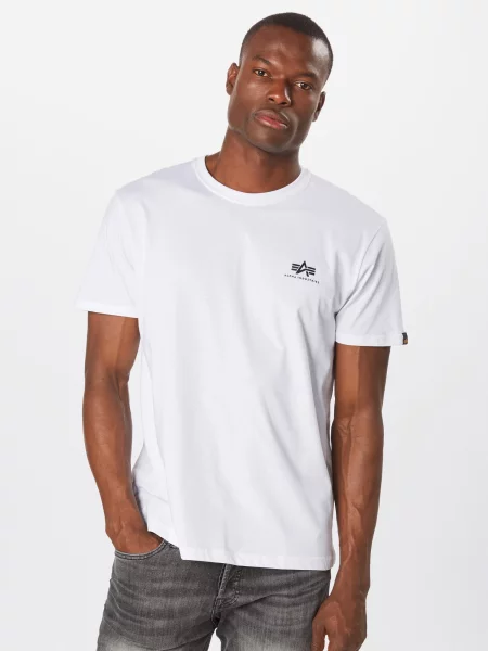 ALPHA INDUSTRIES Tricou / negru alb