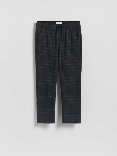 Reserved Pantaloni slim fit în carouri bleumarin