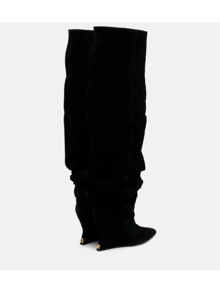 Cizme Balmain din piele de căprioară negru
