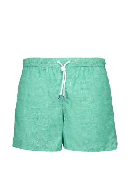 Slip de baie Fedeli cu imagine cu imprimeu geometric verde