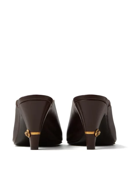 Papuci tip mules Versace din piele negru
