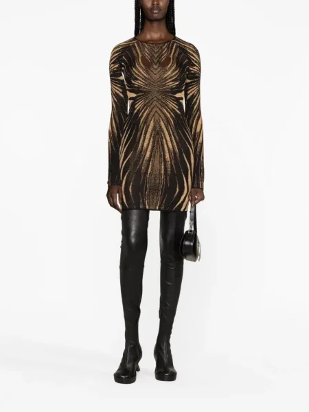 Rochie mini Roberto Cavalli cu imagine negru