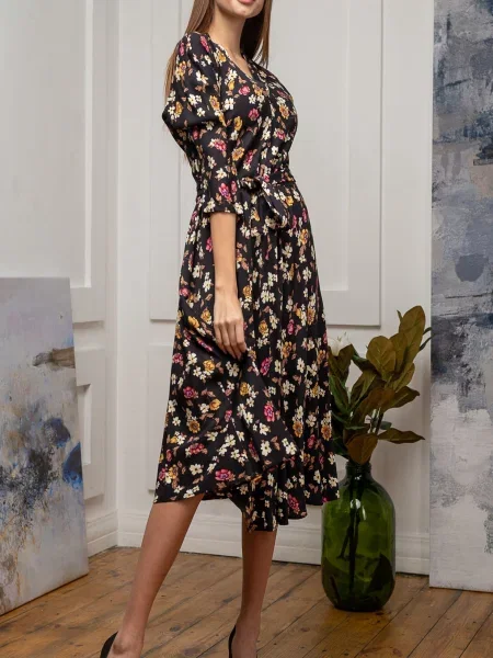 Сукня міді LadyLike текстиль чорний