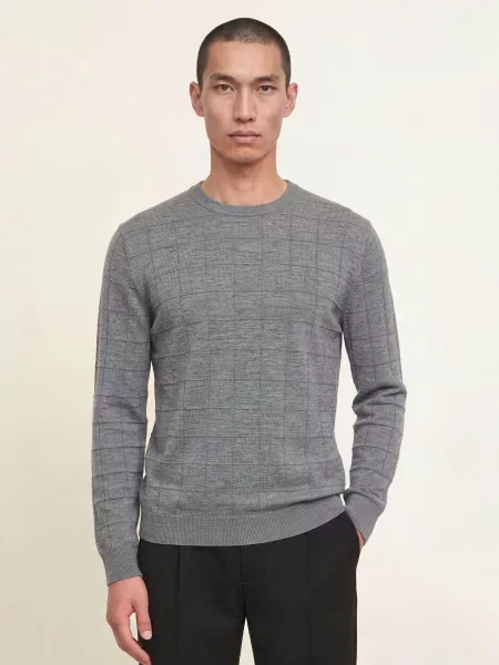 Calvin Klein Sweter Z Wełny Merynosowej grau szary