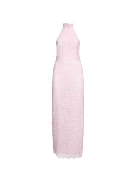 Rochie Rotate Birger Christensen din dantelă cu gât halter roz