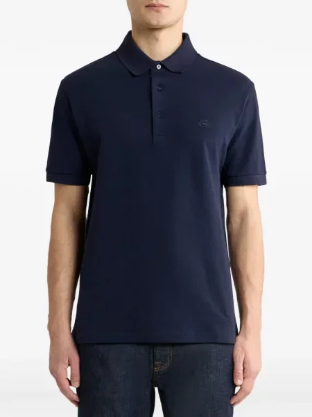 Polo Etro με κέντημα μπλε