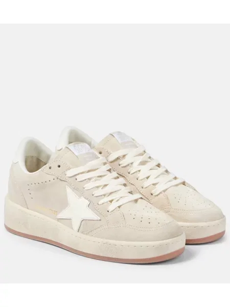 Sneakerși Golden Goose Ball Star din piele de căprioară bej