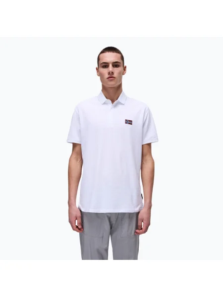 Tricou polo pentru bărbați Napapijri Ebea 2 strălucitor alb