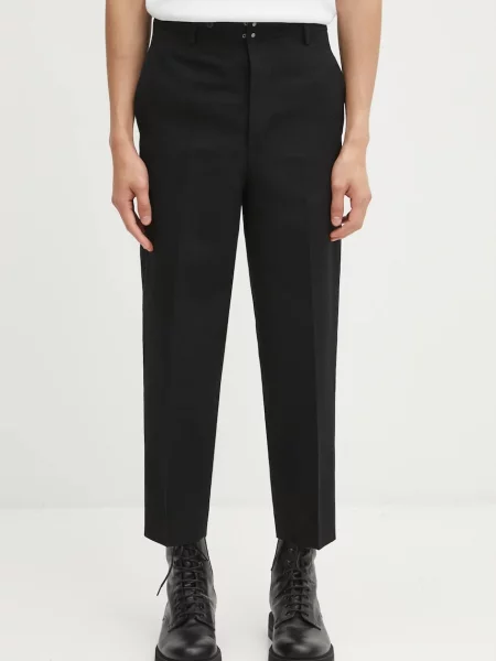 Visvim spodnie z dodatkiem wełny PASTORAL HW SLACKS czarne