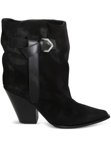 Botine Chuckies cu cataramă cu bretele negru