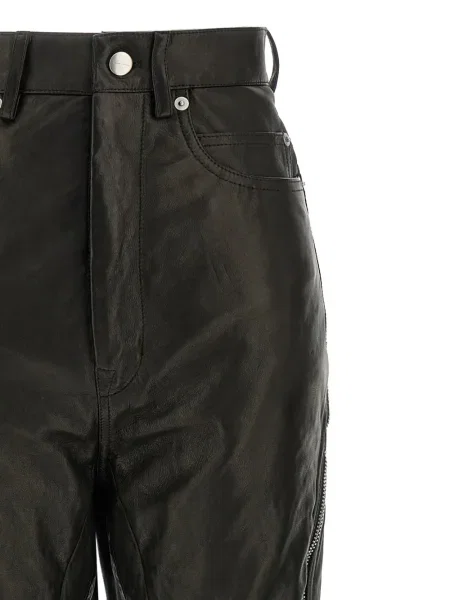 Кожени панталон Rick Owens черно