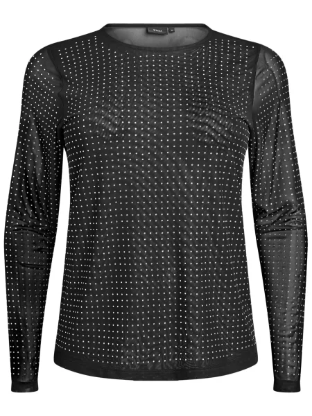 Zizzi Tricou Mdina negru alb