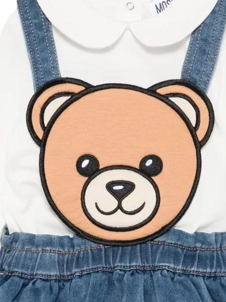Gyerek denim ruha Moschino fehér
