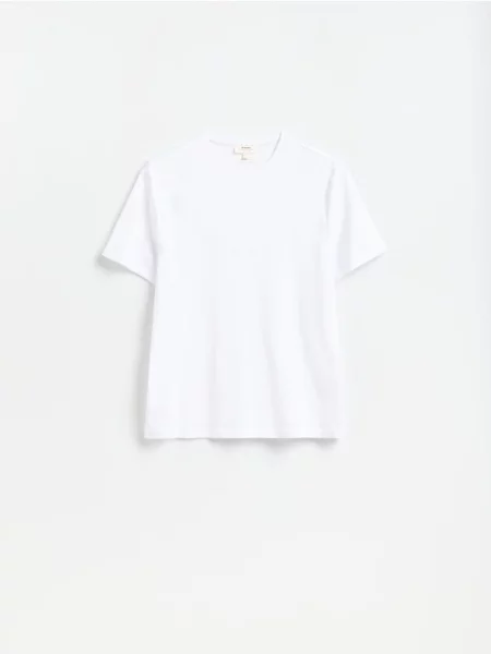 Reserved Tricou regular cu mercerizat alb