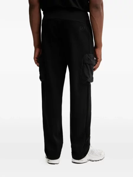 Τρέξιμο παντελόνι Ea7 Emporio Armani με αυτόγραφο μαύρο