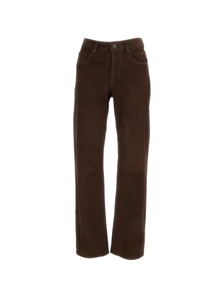 Pantaloni Arma din piele de căprioară maro