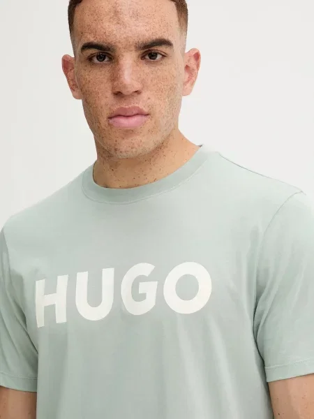 Футболка HUGO з принтом зелений