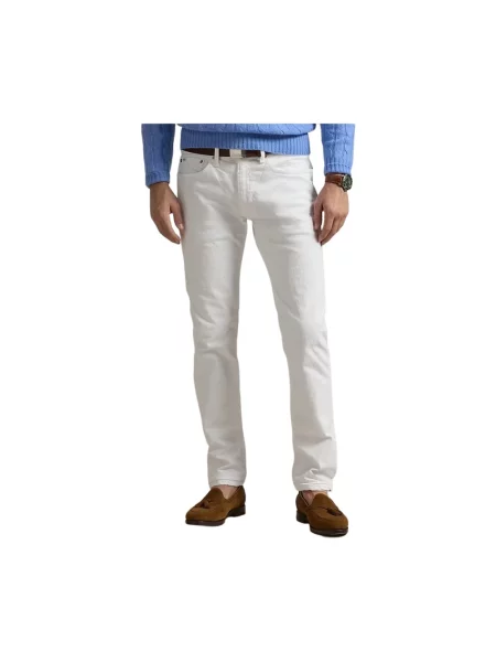 Jeansy o kroju slim fit z 5 model ‘SULLIVAN’ Polo Ralph Lauren białe