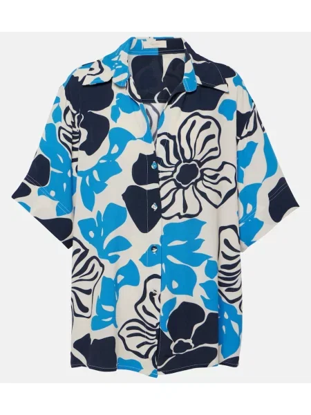 Top Faithfull The Brand w kwiatki niebieski