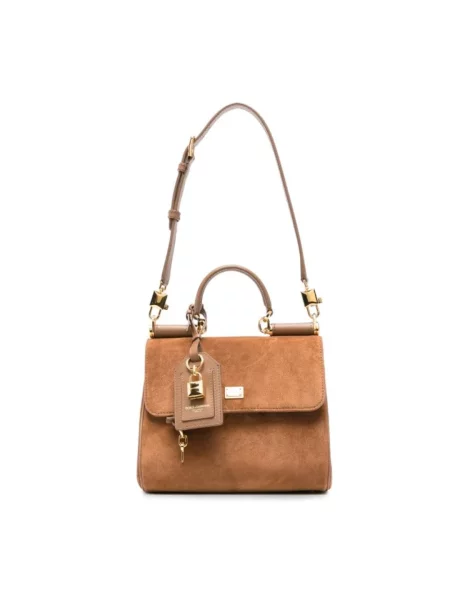 Torebka Dolce And Gabbana skórzana beżowa