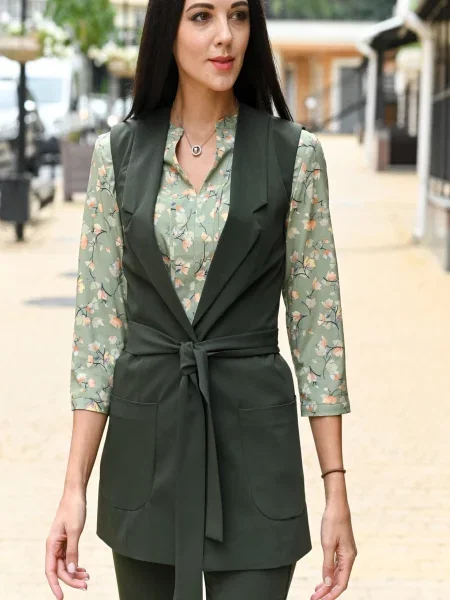 Жилет класичний LadyLike бавовна/поліестер зелений