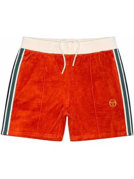 Pantaloni scurți Sergio Tacchini din velur portocaliu