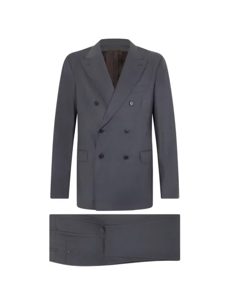 Costum Slowear cu două rânduri de nasturi gri