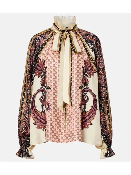 Bluză Etro de mătase cu imagine