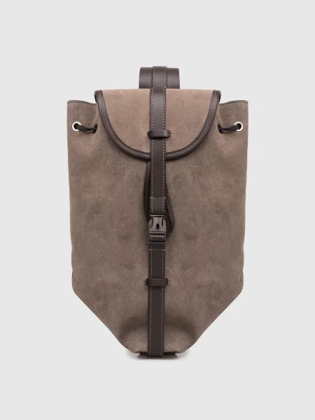 Замшева сумка-слінг Peserico коричнева