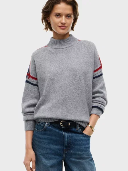 Вовняний светр Tommy Hilfiger сірий