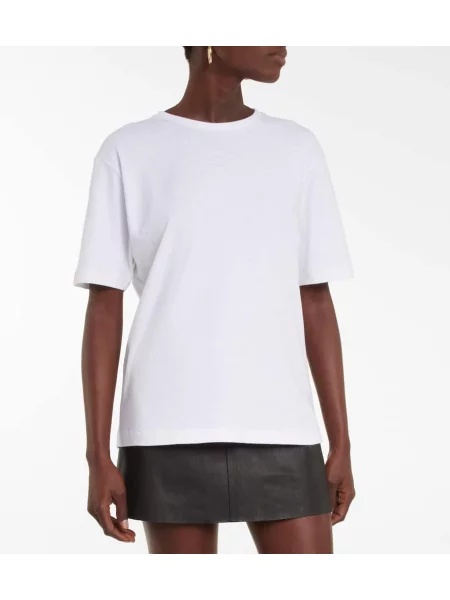 Tricou Khaite din jerseu alb