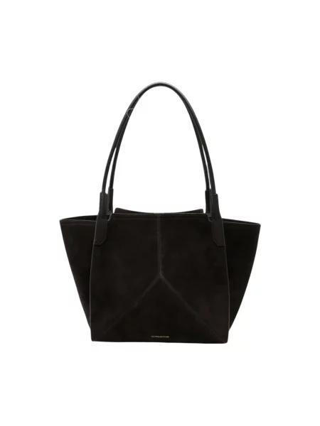 Shopperka Victoria Beckham skórzana brązowa