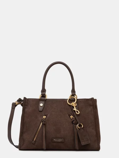 Marc O'Polo geantă pentru femei din piele întoarsă maro