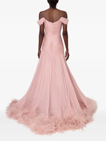 Rochie maxi Iris Serban de costum roz