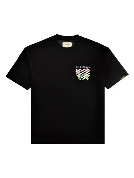 Pas De Monaco Póló Floral Line zöld / piros / fekete fehér